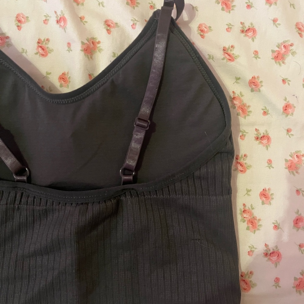 Black Ribbed Crop Top - Picture 3 of 3